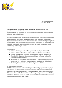 Remissvar om hållbar återföring av fosfor