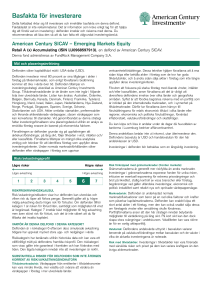 Emerging Markets Equity - American Century Investments