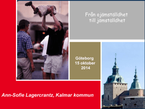 Från ojämställdhet till jämställdhet Ann