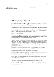 PM – Synprövning med KM