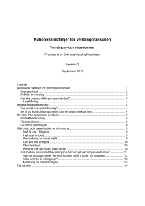 Vendingbranschen - Livsmedelsverket