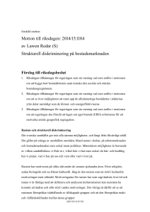 Strukturell diskriminering på bostadsmarknaden