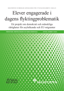 Elever engagerade i dagens flyktingproblematik