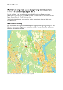 Inbjudan öppen budgivning för industritomt i Kappetorp del 3