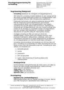 Provtagningsanvisning för Urinodling Avgränsning/Bakgrund
