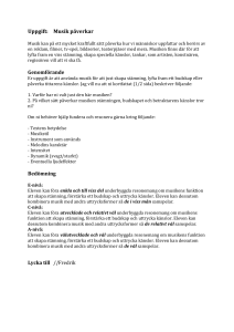 Uppgift: Musik påverkar