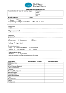 journal, vaccinationer