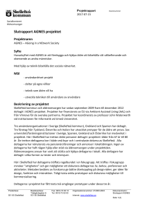 Slutrapport AGNES projektet