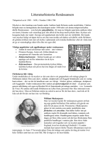 Litteraturhistoria Renässansen