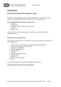 Checklista för farlighetsbedömning