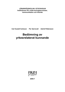 Bedömning av yrkesrelaterat kunnande