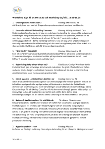 Workshop 20/4 kl. 14.00-14.40 och Workshop 20/4 kl. 14.45