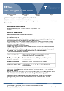 Porfyri - handläggande av patient med känd