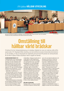 Hållbar utveckling - Svenska FN