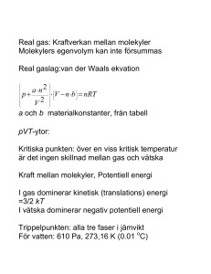 Real gas - Atomic Physics