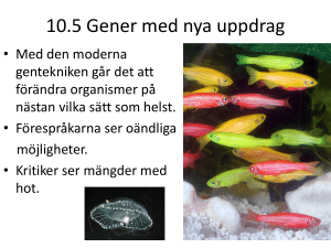10.5 Gener med nya uppdrag
