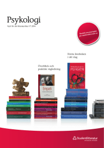 Psykologi - Studentlitteratur