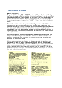 Information om faroanalys