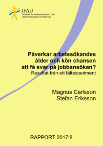 Påverkar arbetssökandes ålder och kön chansen att få svar