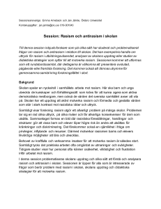 Session: Rasism och antirasism i skolan