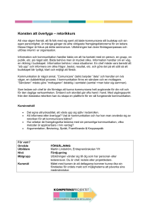 Konsten att övertyga – retorikkurs