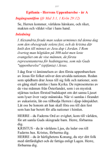 Epifania - Herrens Uppenbarelse - år A Ingångsantifon (jfr Mal 3:1, 1