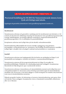GRUNDLÄRARPROGRAMMET, INRIKTNING F-3 samt 4-6