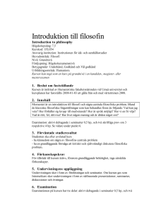 Introduktion till filosofin