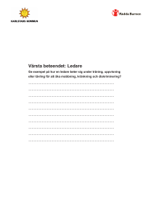 Värsta beteendet: Ledare