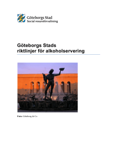 Göteborgs Stads riktlinjer för alkoholservering