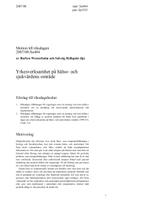 och sjukvårdens område - Riksdagens öppna data