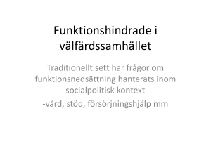 Funktionshindrade i välfärdssamhället