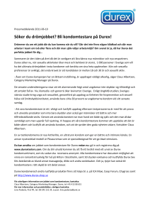Pressemeddelelse (Bloggere og livsstilsmedier)
