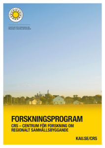 crs forskningsprogram - Karlstads universitet