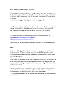 Klimat 4AQ: Pengar och Konsumtion (Grupp X) Den - Klimat-CBT