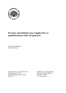 Personer med diabetes typ 2 upplevelser av