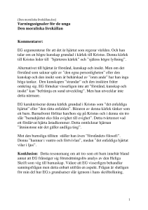 Varningssignaler för de unga Den moraliska livskällan Kommentarer