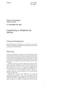 Motivering - Riksdagens öppna data