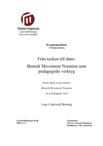 Från tecken till dans- Benesh Movement Notation