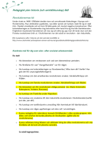 Pedagogisk plan revolutionernas tid åk 8 2016-17 - Kristinas so-sida