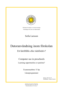 Datoranvändning inom förskolan