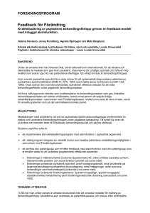 Under pågående behandling ge feedback till