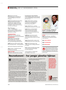 Neuroekonomi – hur pengar påverkar hjärnan