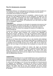 Plan för inkluderande universitet