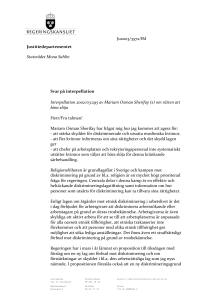 Svar på interpellation