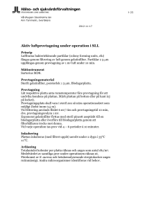 Aktiv luftprovtagning under operation i SLL