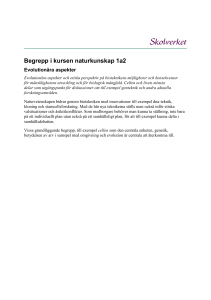 Begrepp i kursen naturkunskap 1a2
