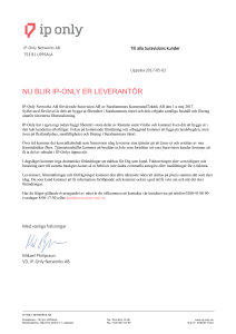 nu blir ip-only er leverantör
