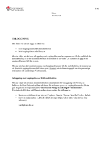 inloggning - Region Västmanland