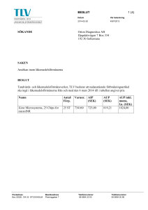 iLine Microsystems, Chip for microINR, ingår i läkemedelsförmånen